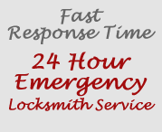 Fast Response Time, 24 Hour Emergency Locksmith Service